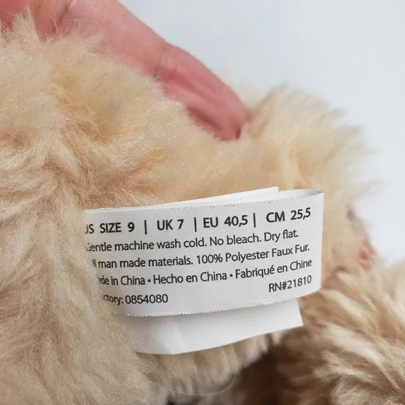 Dearfoams Alpine Moritz Bootie House Slippers Womens 9 Cream Plaid - Picture 4 of 16